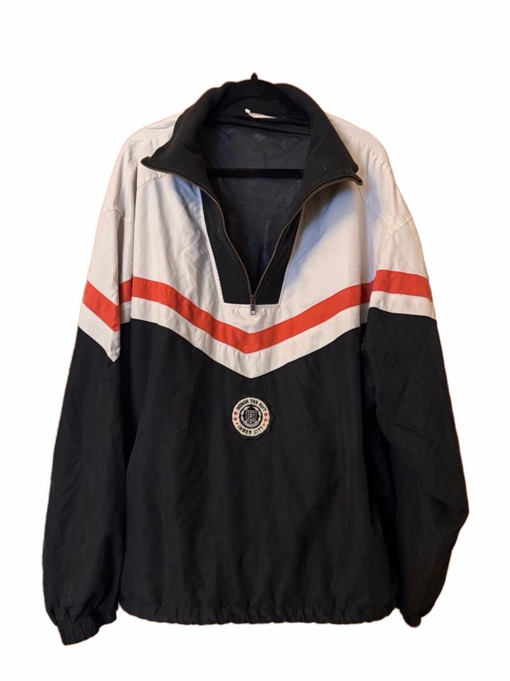 Honor the Gift Brushed Poly Track Anorak 'Black' in XXL